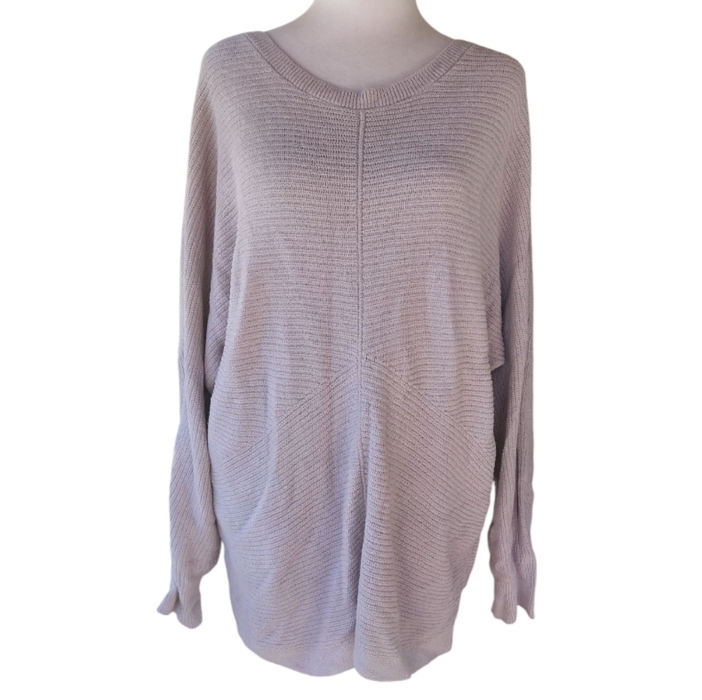 J. Jill Wearever Collection Light Oatmeal Cotton Cozy Knit Sweater‎ Size Large